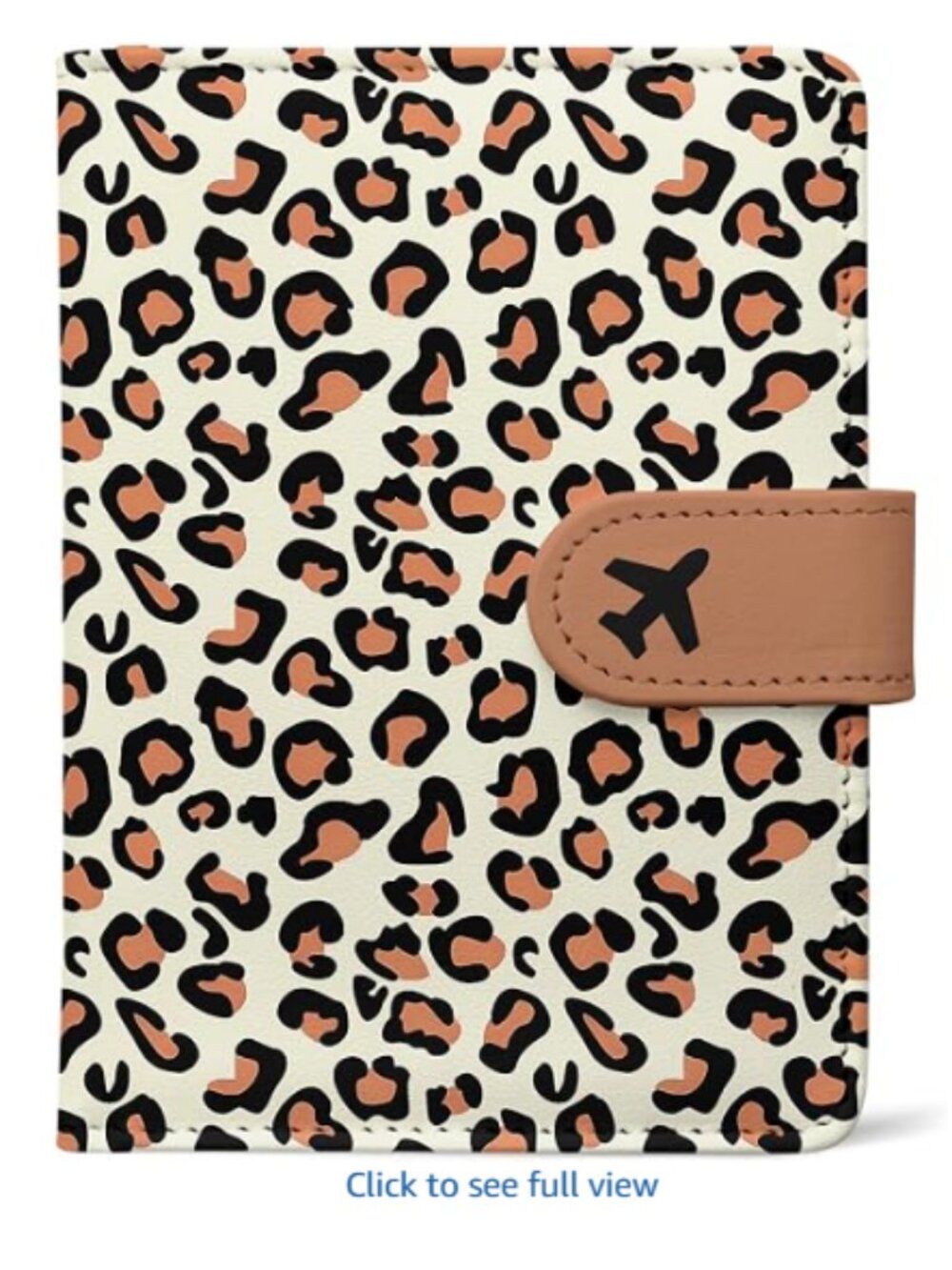 Passport Holder, Cute Travel Wallet Cover with RFID Blocking,Leopard PU leather